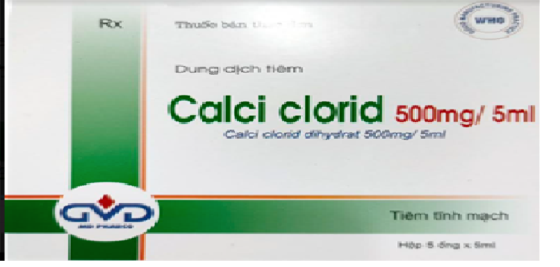 Thuốc tiêm tĩnh mạch Calci clorid 500mg/5ml